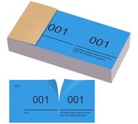 Nezyo Numéros Doubles de 1 à 100 sur Bloc Billets de Tombola Blocs de Numéros 10 cm X 5 cm pour Vestiaires, Tirages au Sort, Événements, Fêtes, Salons(Bleu Foncé)