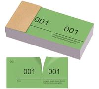 Nezyo Numéros Doubles de 1 à 100 sur Bloc Billets de Tombola Blocs de Numéros 10 cm X 5 cm pour Vestiaires, Tirages au Sort, Événements, Fêtes, Salons(Vert)
