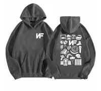 NF The Search Inspired Sweat à Capuche Unisexe Graphique Sweatshirt Grande Taille Polaire Pull Rappeur Émotionnel Streetwear, gris foncé, L