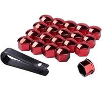 NFAHBAQA 20 Pièces Cache Ecrou Voitures pour Hon-da CRV CR-V RW1 RW8 2017-2022, Hexagonal Couvre-écrous Kit avec Outils Suppression Accessoires,D/Red-17mm