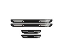 NFAHBAQA 4 Pièces Bandes Seuil Porte Automobile Acier Inoxydable pour Nissan X Trail T33 Qashqai J12 Ariya e Power 2024, Protection Pédale Bienvenue, Antirayures Accessoires,Black Titanium Brushed