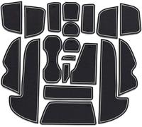 NFAHBAQA Tapis Antidérapant pour Console Centrale pour Volvo XC90 2015-2020, Anti-poussière Tapis en Caoutchouc, Tapis de Couture de Porte Accessoire,B/White