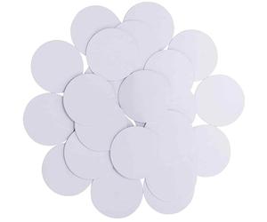 NFC Tag Lot de 20 Cartes NFC 215 Vierges réinscriptibles en Forme de pièce de 25 mm NFC Puce，Rond/mémoire de 504 octets/Compatible avec Tous Les téléphones NFC/TagMo, Compatible avec Amiibo Nintendo.