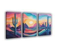NFDVFHFRQ Impression sur toile Paysages du désert et cactus - Décoration murale pour salon, chambre à coucher - 40 x 60 cm