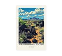 NFDVFHFRQ Petroglyph Poster sur toile du monument national - Décoration murale pour salon, chambre à coucher - 50 x 75 cm