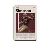 NFDVFHFRQ Plaque en métal signée O. J. Simpson - Décoration murale vintage - Pour pub, club, café, bar, maison - 20 x 30 cm