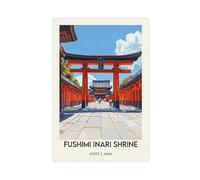 NFDVFHFRQ Poster de sanctuaire Fushimi Inari sur toile - Décoration murale pour salon, chambre à coucher - 40 x 60 cm
