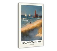 NFDVFHFRQ Poster Holland State Park sur toile pour décoration de chambre à coucher, bureau, chambre, cadeau 40 x 60 cm