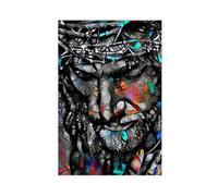 NFDVFHFRQ Poster Jésus sur toile pour décoration de chambre à coucher, bureau, chambre, cadeau 40 x 60 cm