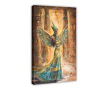 NFDVFHFRQ Poster sur toile de la déesse égyptienne Isis pour décoration de chambre à coucher, bureau, chambre, cadeau 30 x 45 cm