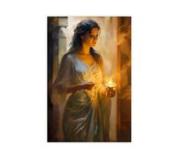 NFDVFHFRQ Poster sur toile de la déesse Hestia - Décoration murale pour salon, chambre à coucher - 60 x 90 cm