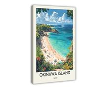 NFDVFHFRQ Poster sur toile de l'île d'Okinawa - Décoration murale pour salon, chambre à coucher - 50 x 75 cm