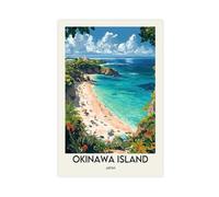 NFDVFHFRQ Poster sur toile de l'île d'Okinawa - Décoration pour chambre à coucher, bureau, chambre - Cadeau - 20 x 30 cm