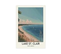 NFDVFHFRQ Poster sur toile du lac Sainte-Claire - Décoration murale pour salon, chambre à coucher - 60 x 90 cm