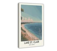 NFDVFHFRQ Poster sur toile du lac Sainte-Claire pour décoration de chambre à coucher, bureau, chambre, cadeau 40 x 60 cm