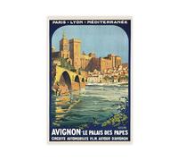 NFDVFHFRQ Poster sur toile du palais des papes à Avignon Sud - Décoration pour chambre à coucher, bureau, chambre à coucher, bureau, cadeau (60 x 90 cm)