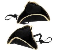 NFEKLFI Chapeau Tricorn Lot de 2 chapeaux pirate, bandeaux, accessoires déguisement, fête, cosplay, d'événement