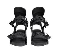 NFEKLFI Fixations de Snowboard Fixations de Snowboard All Mountain for Adultes, Sangle d'échelle Traditionnelle à réglage Rapide, Produits Ski Boucle(Black)