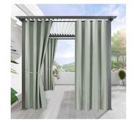 NFEKLFI Rideau Exterieur Rideaux d'extérieur imperméables et résistants au Soleil for Gazebo, Patio terrasse, Rideau occultant(Grey,W134cmXH210cm 1PCS)