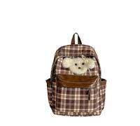 NFEKLFI Sac a Dos Sac à dos d'école for étudiants, sac de tutorat, grande capacité, voyage imperméable for l'extérieur(Beige)