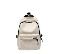 NFEKLFI Sac a Dos Sac à dos scolaire grande capacité, couleur unie, noir simple, idéal for les élèves du collège