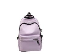 NFEKLFI Sac a Dos Sac à dos scolaire grande capacité, couleur unie, noir simple, idéal for les élèves du collège