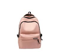 NFEKLFI Sac a Dos Sac à dos scolaire grande capacité, couleur unie, noir simple, idéal for les élèves du collège(Pink)