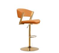 NFEKLFI Tabouret Bar Tabourets de Bar Uniques et Robustes for Chambres à Coucher, Meubles Hauts comptoir(Orange Gold)