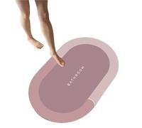 NFEKLFI Tapis de Bain Tapis de Sol Absorbant l'eau for Salle Bain, Tapis Boue diatomées, Porte à séchage Rapide, antidérapant for la Maison, d'accès for(Pink,60X90)