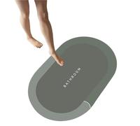 NFEKLFI Tapis de Bain Tapis de Sol Absorbant l'eau for Salle Bain, Tapis Boue diatomées, Porte à séchage Rapide, antidérapant for la Maison, d'accès for(Green,50X80)