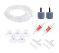 NFEKLFI Tuyau Aquarium Kit d'accessoires for Pompe à air d'aquarium avec aérateur Bulles, clapets Anti-Retour, ventouses, Tube et oxygène