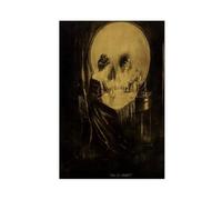 NFFBGFD All Is Vanity - Impression sur toile avec tête de mort - Illusion d'optique - Décoration de chambre à coucher - Cadeau 30 x 45 cm