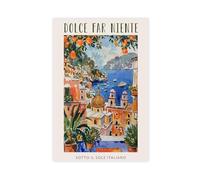 NFFBGFD Poster Dolce Far Niente Florence sur toile pour décoration de chambre à coucher, cadeau 40 x 60 cm