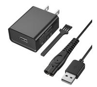 NFGEKT Chargeur USB 5 V 1 A pour Philips Norelco OneBlade QP2724 QP2834 MG5910 MG7910 MG9510, câble de charge USB pour rasoirs Philips Wet & Dry compatible avec les tondeuses série 2000, 3000, 7000