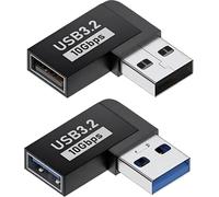 NFGR-2Pcs Adaptateur Usb 3.2 Vers 90 Degrés Cable Usb Coudé Winkelstecker,Usb A Mâle Vers Femelle, Transfert De Données 10 Gbps, Charge Rapide 5V/3A, Compatible Otg Pour Pc