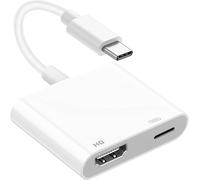 NFGR-Adaptateur Usb C Vers Double Hdmi, Prend En Charge L'Adaptateur Multiport Usb-C Vers Usb C 1080P 4K, Compatible Avec Les Ports Thunderbolt 3/4, Pour Macbook Pro Air, Ipad, Chromebook, Xps Acer,
