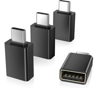 NFGR-Adaptateur Usb C Vers Usb 4 Pack,Type C Mâle Usb A 3.0 Femelle Convertisseur,Thunderbolt 4 Otg Pour Macbook 2023,Iphone 16 15 Pro,Ipad Air 4 5 Mini 6,Surface Go,Microsoft Galaxy S24 S23 S22