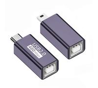 NFHK 2PCS / lot USB 2.0 B Femelle Femelle à Mini USB & Micro Male Extension Adaptateur pour Le Disque téléphonique de l'imprimante