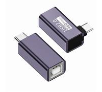 NFHK 2PCS / lot USB 2.0 B Type Femelle à Type-C Adaptateur d'extension inclinée et droite pour le disque de téléphone d'imprimante