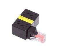 NFHK Adaptateur CAT6 UTP mâle vers femelle coudé rotatif à 360 degrés RJ45 8P8C 1000 Mbps pour réseau LAN Ethernet, NF-UT-022