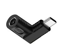 NFHK Adaptateur de charge avec prise jack CC 5,5 x 1,7 mm vers USB-C Type-C coudée à 90 degrés pour ordinateur portable et téléphone