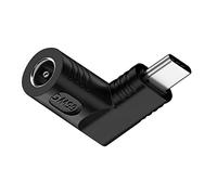 NFHK Adaptateur de charge avec prise jack CC 5,5 x 2,1 mm vers USB-C Type-C coudée à 90 degrés pour ordinateur portable et téléphone