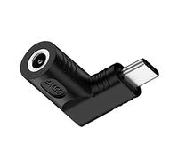 NFHK Adaptateur de charge avec prise jack CC 5,5 x 2,5 mm vers USB-C Type-C coudée à 90 degrés pour ordinateur portable et téléphone