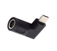 NFHK Adaptateur de charge avec prise jack CC 7,4 x 5,0 mm vers USB-C Type-C coudée à 90 degrés pour ordinateur portable et téléphone