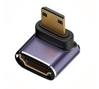 NFHK Adaptateur HDMI 2.1 femelle vers mini HDMI mâle UHD - Adaptateur convertisseur doré compatible HDTV 8K 60Hz