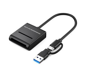 NFHK Adaptateur USB 3.0 USB-C Type-C Type-A double connecteur vers station d'accueil SSD mSATA, boîtier de câble externe, 5 Gbit/s