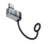 NFHK Adaptateur USB 5.0 90 degrés 80 Gbit/s mâle vers femelle, angle gauche/droit, avec cordon porte-clés, 240 W, 16 K, 8 K, 5 K, compatible USB 4.0, Thunderbolt 3/4/5