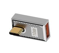 NFHK Adaptateur USB-C USB 3.1 type C mâle vers USB 3.0 A femelle 10 Gbit/s OTG Data 120 W Puissance faible profil coudé coque en alliage style Mecha Cyberpunk