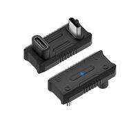 NFHK Adaptateur vidéo USB 3.1 type C mâle vers femelle 20 Gbit/s en forme de U opposé à l'arrière compatible avec ROG Ally Steam Deck Phone NS Switch