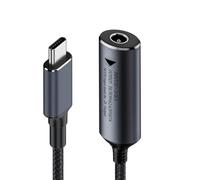 NFHK Câble DC Jack 5.5X2.5mm Entrée vers USB-C Type-C Câble d'alimentation 140W Câble de charge pour ordinateur portable Téléphone PD9V 5V 20V